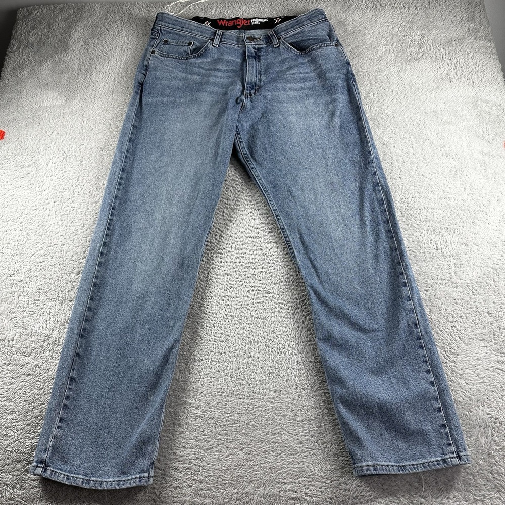 Vintage Wrangler Performance Stretch Jeans‎ Mens 34x32 (33x30) Light Wash